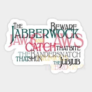 Jabberwocky Poem Sticker